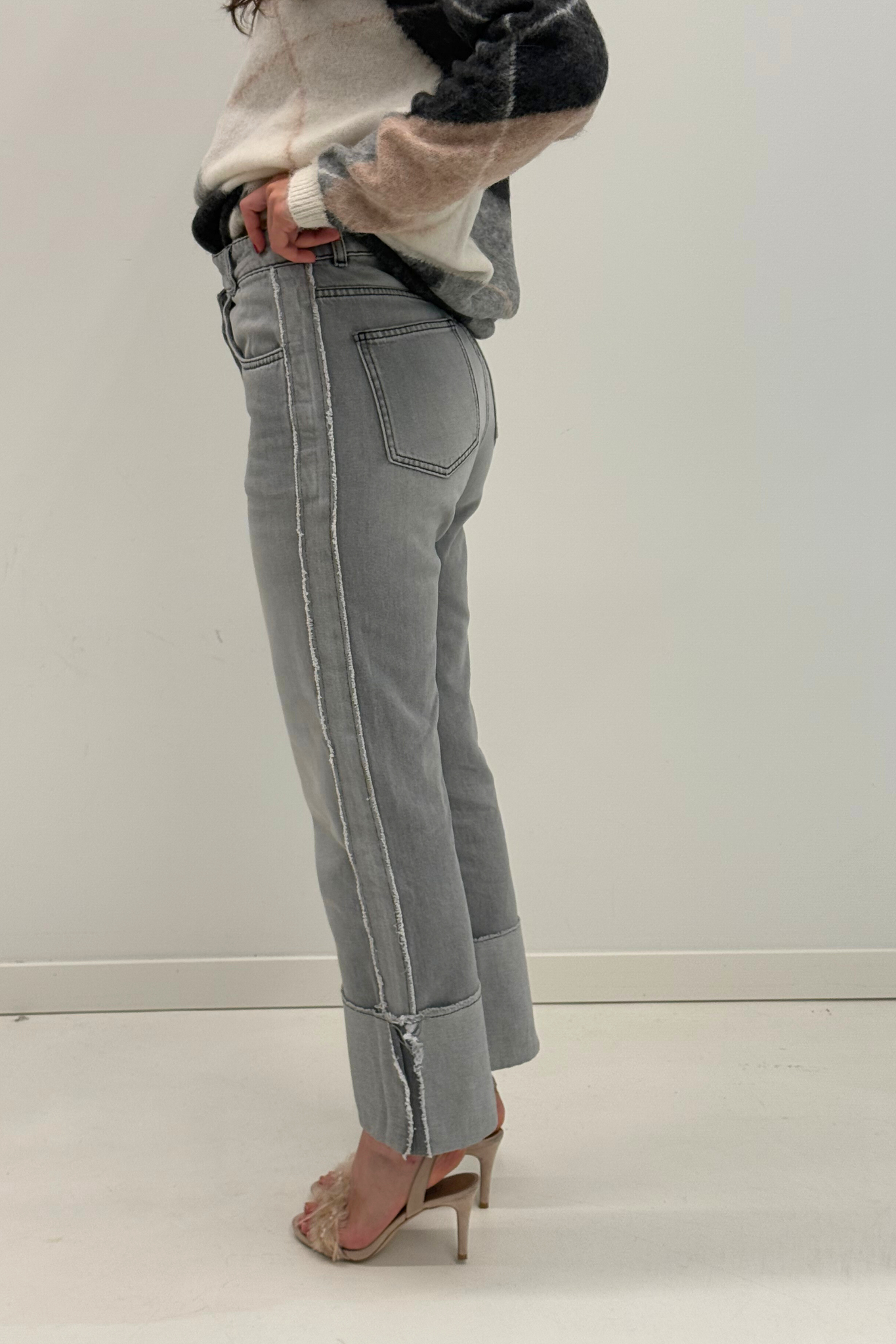 Pantalón vaquero gris Alessia Santi