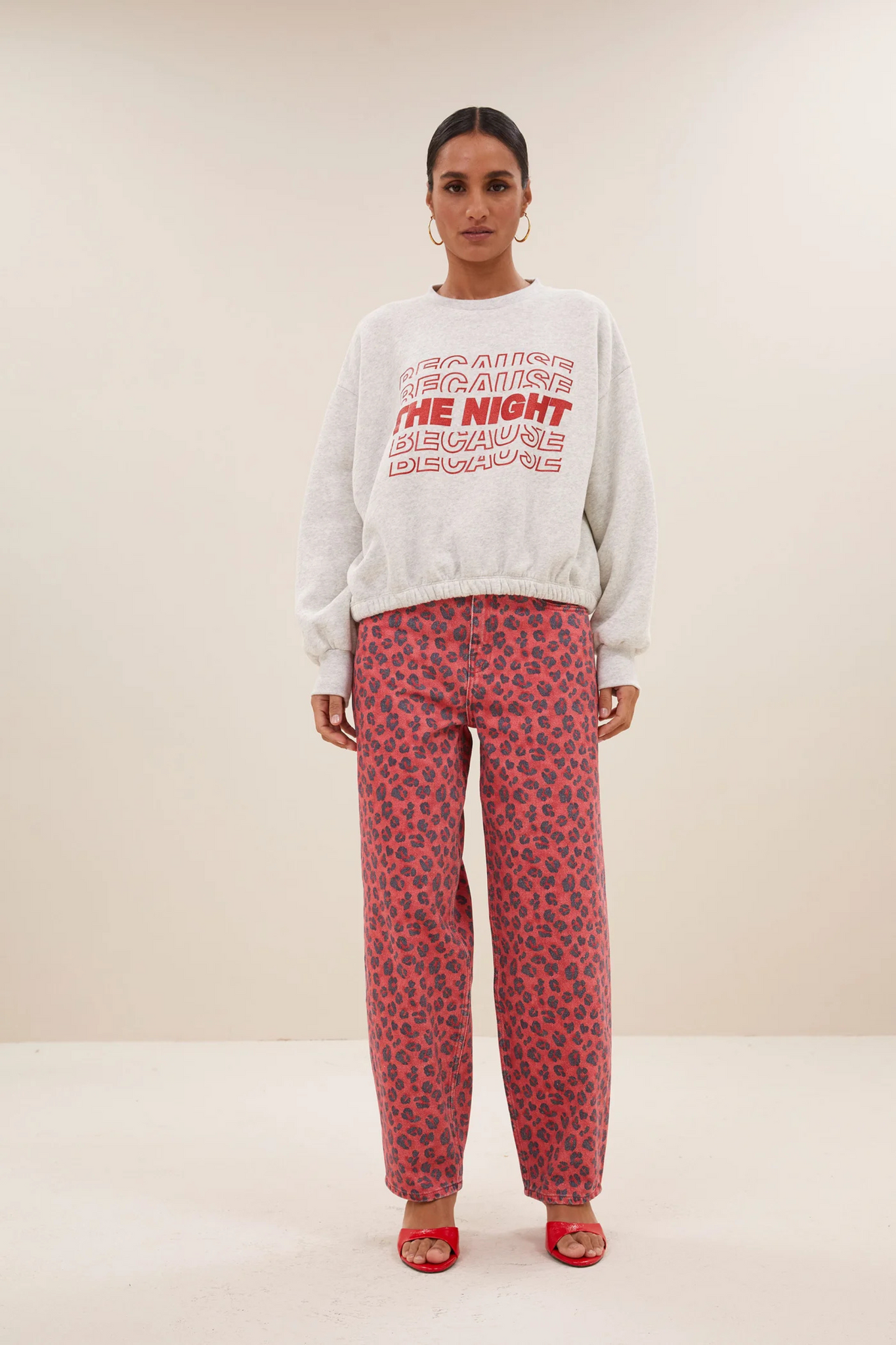 Pantalón leopardo rojo By-bar