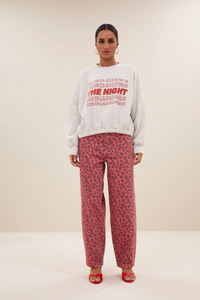 Pantalón leopardo rojo By-bar