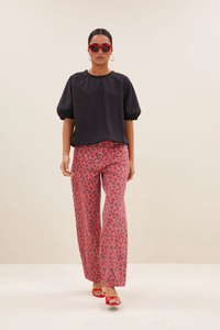 Pantalón leopardo rojo By-bar
