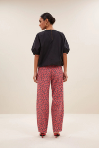 Pantalón leopardo rojo By-bar