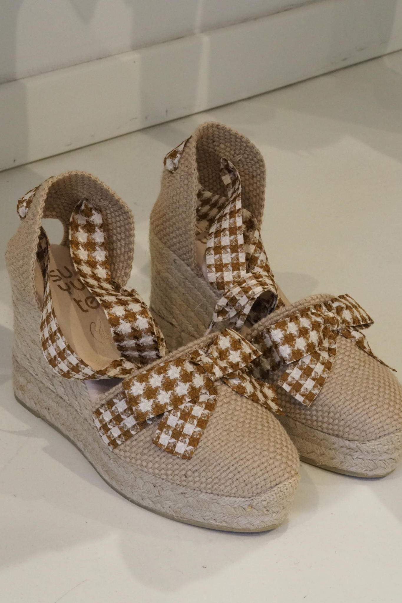 Alpargatas Cuñas Esparto Con Lazo Cuñas Esparto Cuña Baja Mujer